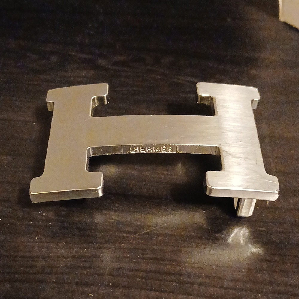 Hermes Palladium Plated Belt Buckle
